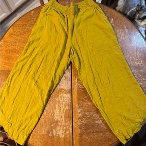 Vibrant Yellow Wide-Leg Pants